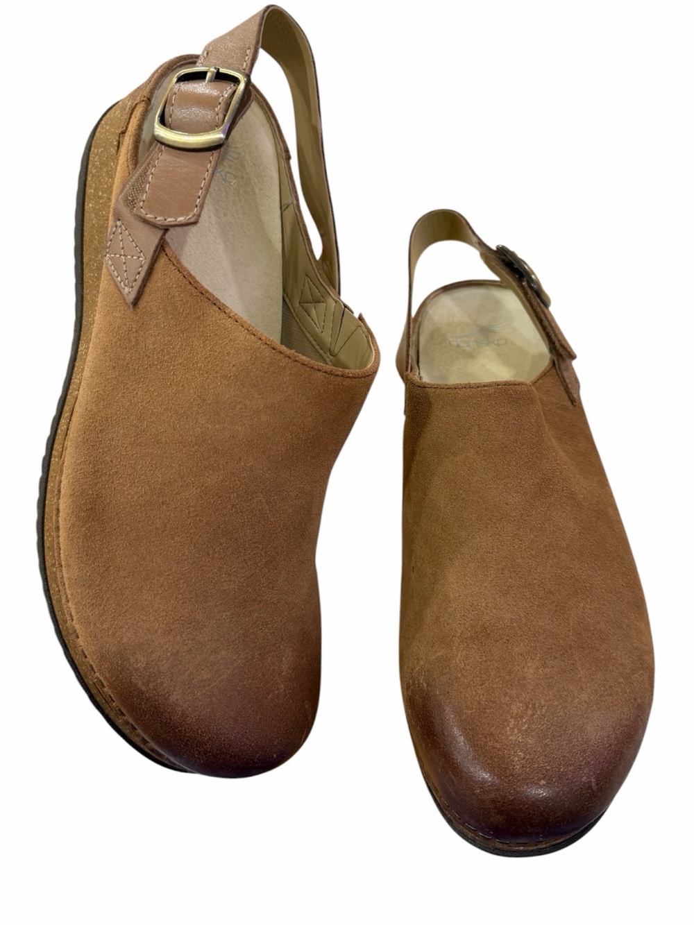 NWOB Dansko Merrin Slingback Clogs Tan Suede Size 41 / 10.5-11